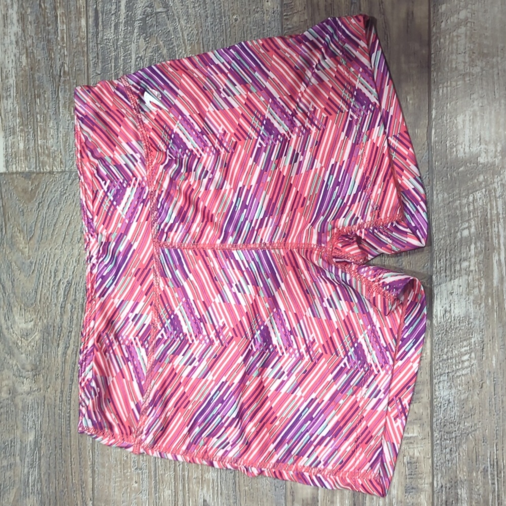 $3/20 ENERGY ZONE girls Gymnastics/Gymnast shorts Coral/Purple/White szL (10-12)